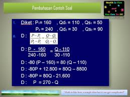 Fungsi non linear dan penerapan ekonomi matematika produk. Contoh Soal Fungsi Linear Ekonomi