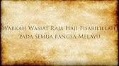 Share to twitter share to facebook share to pinterest. Ingatlah 7 Wasiat Raja Raja Melayu Youtube