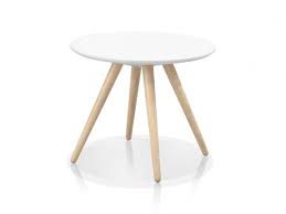 Steven Couchtisch Rund Mit Mdf Tischplatte 75 Cm Weiss Interiores