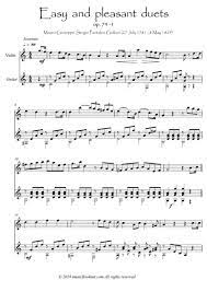 If you're playing alone, you can also play the melody part as a solo. Easy Violin Guitar Duets By Giuliani 74 1 Sheet Music Pdf Download Sheetmusicdbs Com