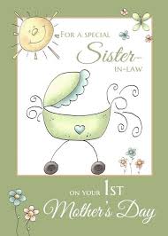 1st Mother Rsquo S Day For A Special Sister In Law Baby Carriage Card Ad Spon Day Special Rsquo St