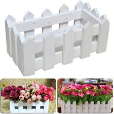 Shop target for artificial flowers & plants you will love at great low prices. Artificial Flowers For Decoration White Wood Fence Pastoral Flowerpot Garden Pots Planters Supplies For Decoration Home Garden Buy At The Price Of 4 10 In Aliexpress Com Imall Com