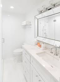 White is an obvious pick for cabinetry, but gray can look really great too. White Marble Bathroom Decor Ideas Home Redesign White Marble Bathrooms Bathroom Decor White Bathroom