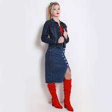 Maybe you would like to learn more about one of these? Jupe En Jean Mi Longue A Boutons