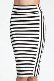 Black And White Striped Pencil Skirt Bebe Striped Pencil Skirt By Bebe Black And White Skirt Striped Midi Skirt Striped Skirt Pencil Skirts