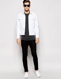 Black And White Coat For Boys White Denim Jacket Men White Denim Jacket Mens White Denim Jacket Outfit Denim Jacket Men