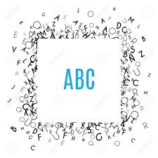 Example a = 1 < in alphabet. Alphabet Frame Isolated On White Background Copy Space For Education Literacy Back To School Announcements Posters Stationery Scrapbooks Albums Mix Of Letters Latin Abc Literacy Stock Photo Picture And Royalty Free Image