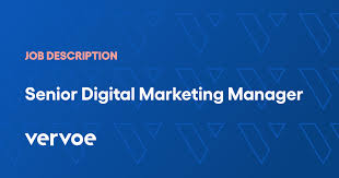 Included in their work description are duties such as dealing with marketing campaigns, and leading and overseeing projects. Senior Digital Marketing Manager Job Description Sample Vervoe