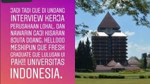 Kisaran gaji s2 fresh graduate di pindodeli karawang. Usai Viral Alumni Ui Tolak Gaji Rp 8 Juta Pihak Kampus Akhirnya Angkat Bicara Tribunnews Com Mobile