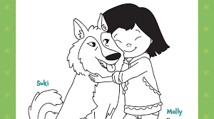 Molly coloring pages for preschool, kindergarten and elementary school children to print and color. Molly And Suki Coloring Page Kids Coloring Pbs Kids For Parents