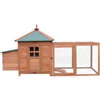 Amazon.com: Hanover Gallinero de madera para exteriores con ...