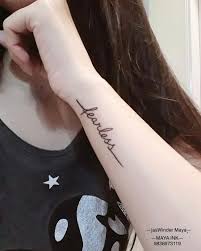 The tattoo was highly revered and it spelled out the idea of a brave and fearless hunter. Small Script Tattoo Fearless Tattooartist Tattoo Tattoos Believe Smalltattoo Black Blacktattoo Kolkatatattoostudi Fearless Tattoo Tattoo Script Tattoos