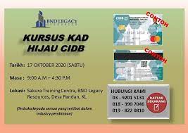 Mesti ada problem nak renew kad hijau kan. Kenapa Perlu Ada Kad Kursus Mata Ccd Cidb Facebook