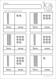 Count and match, counting, missing numbers, number work, numbers: How To Teach Place Value Tens And Ones Worksheets For Kindergarten Ukg Grade 1 Cute766