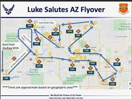 (kpnx) — luke air force base, along with the arizona air national guard, will honor frontline coronavirus workers with a flyover planned for may 1. Luke Air Force Base On Twitter Mark Your Calendars For This Friday At 3 10 P M We Want To See Your View Of The Fly Over Make Sure To Tag Us In Your