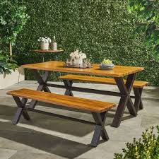 Backyard relaxation isn't complete without a nice patio table. Patio Table And Benches Target