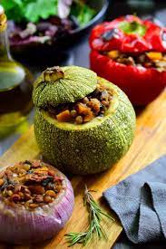 Stuffed Round Zucchini Vegan Petits Farcis Recipe Recipes Zucchini Recipes Zucchini