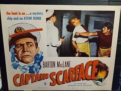 3 Lobby Cards 1953 CAPTAIN SCARFACE Soviet plot blow Panama Canal atomic  bomb | eBay