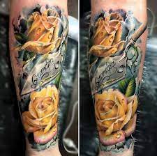 60 Best Flower Tattoos Meanings Ideas And Designs Rose Tattoos For Men Yellow Rose Tattoos Rose Tattoos