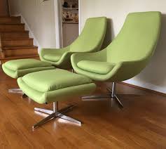 The ofm 161 collection mid century modern tufted fabric lounge chair with ottoman, solid honey beechwood legs, in beige, is a stunning piece that delivers a wingback chair meets mid century modern vibe that is sure to be a conversation starter. Mid Century Modern Style Egg Chairs Ottomans By Martin Brattrud Epoch