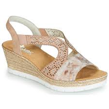 Un large choix à portée de main ! Rieker Saloman Rose Chaussures Sandale Femme 59 90