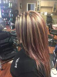 Burgundy Base Blonde Highlights Red Blonde Ombre Hair Blonde Highlights Bob Ombre Hair Blonde