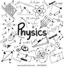 Physics Science Theory Law And Mathematical Formula Equation Doodle Handwriting And Model Icon In White Isolated Backg Science Drawing Science Doodles Physics