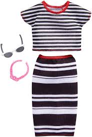 Barbie Fashions Complete Look Striped Top Skirt Set Jpg 1004 1500