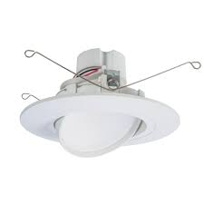 Recessed lights are installed permanently into the sloped ceilings. Halo Ra 5 And 6 In White Integrated Led Recessed Light Adjustable Gimbal Retrofit Trim With Selectable Cct 2700k 5000k Ra56069s1ewhr The Home Depot