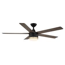 Home Decorators Collection Merwry 56 In Integrated Led Indoor Outdoor Matte Black Ceiling Fan With Light Kit And Remote Control Black Ceiling Fan Ceiling Fan Ceiling Fan With Remote