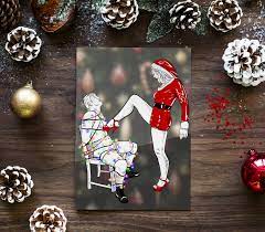 Dominatrix Santa Shibari Art Christmas Card A6 - Etsy