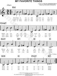My Favorite Things From The Sound Of Music Sheet Music For Beginners In C Major Download Print Easy Piano Sheet Music Piano Sheet Music Letters Clarinet Sheet Music