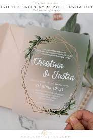 Frosted Acrylic Wedding Invitations In 2021 Wedding Invitations Acrylic Wedding Invitations Acrylic Invitations