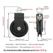 Buy Rhking Pulley System Cable Pulley Traction Wheel 2 Pcs Loading 350lb 160kg Silence Smooth Detachable 360 Rotation For Diy Attachment Lifting Blocks Gym Pulley Online In Turkey B08nw7p8vg