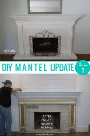 A fireplace mantle may also be screwed onto a piece of a wood that is already attached to the wall. Remodelaholic Diy Fireplace Makeover Part One Updating Mantel Moldings