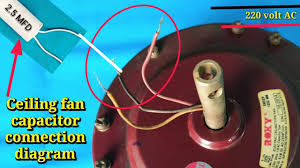 How to replace a ceiling fan capacitor. Ceiling Fan Capacitor Connection Diagram Youtube