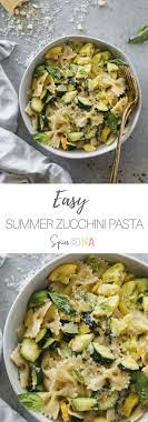 Easy Summer Zucchini Pasta Recipe Zucchini Pasta Yellow Squash Recipes Pasta Dishes