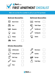Your First Apartment Checklist Appartement Liste Appartement De Reve