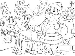 Santa And Reindeer Coloring Page Christmas Coloring Pages Free Christmas Coloring Pages Printable Christmas Coloring Pages