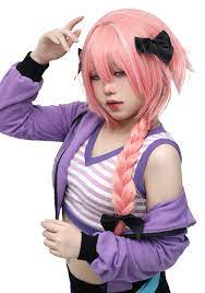 Amazon.com: C-ZOFEK Astolfo Cosplay Wig Long Braided Pink Hair (Pink) :  Clothing, Shoes & Jewelry