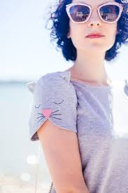 Diy Inspiration Kitty Cat Sleeve Italians Do It Better Flickr Renueva Tus Prendas Dikis Yaz Giyim Ve Clothes