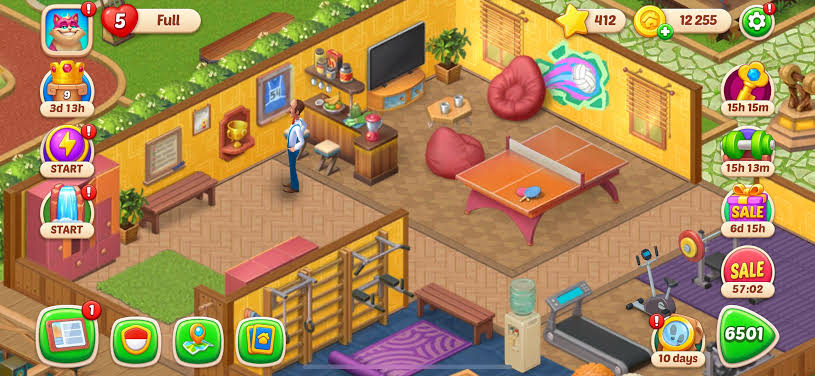 Скриншот игрового процесса Homescapes