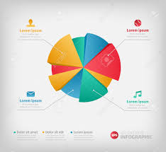 Modern 3d Infographics Pie Chart For Web Or Brochures