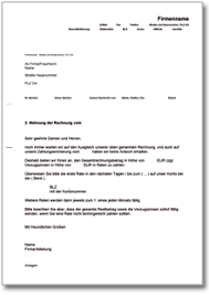 Der gegenstandswert der verfahrensgebühr (nr. 2 Mahnung Mit Dem Angebot Von Ratenzahlung Ch Musterbrief Download