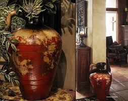 The Tuscan Decor Alfresco Red Floor Vase From Accents Of Salado The Tuscan Vase Selection At This Online Tuscan Decorating Floor Vase Tuscan Style