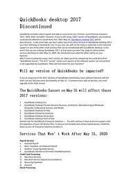 Quickbooks desktop enterprise is accounting software that helps to manage all business work. Sunset Of Quickbooks Desktop 2017 Discontinued By Steve Hale Issuu