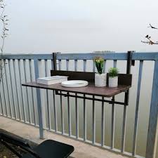 Need a spot to set your remote controls by the sofa? Outdoor Balcony Railing Hanging Folding Table Computer Table Home Bar Counter Creative Lifting Folding Desk Coffee Patio Garden Dining Room Furniture Table 1 5cm Imitation Wooden Amazon In Furniture