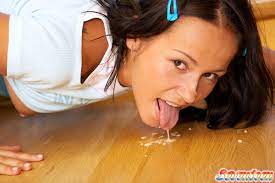cum-licking-brunette-on-floor.gif - Licking Cum Off The Floor |  MOTHERLESS.COM ™