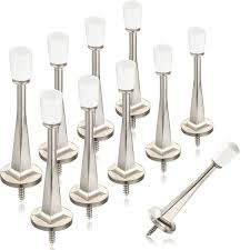 Maybe you would like to learn more about one of these? 10 Pieces Nickel Rigid Door Stop 3 Inch Rustproof Satin Nickel Solid Door Stopper Wall Door Stop Heavy Duty Solid Rigid Door Stop With Soft Rubber Tip For Kitchen Bedroom Office Buy