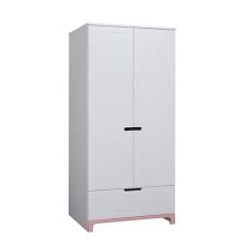 Armoire Deux Portes Blanches Avec Finitions Roses Ou Grises Petite Chambre Prix Avis Notation Livraison Armo Armoire Armoire Enfant Armoire Deux Portes